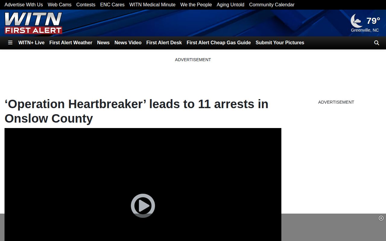 WITN report about an Onslow County enforcement operation