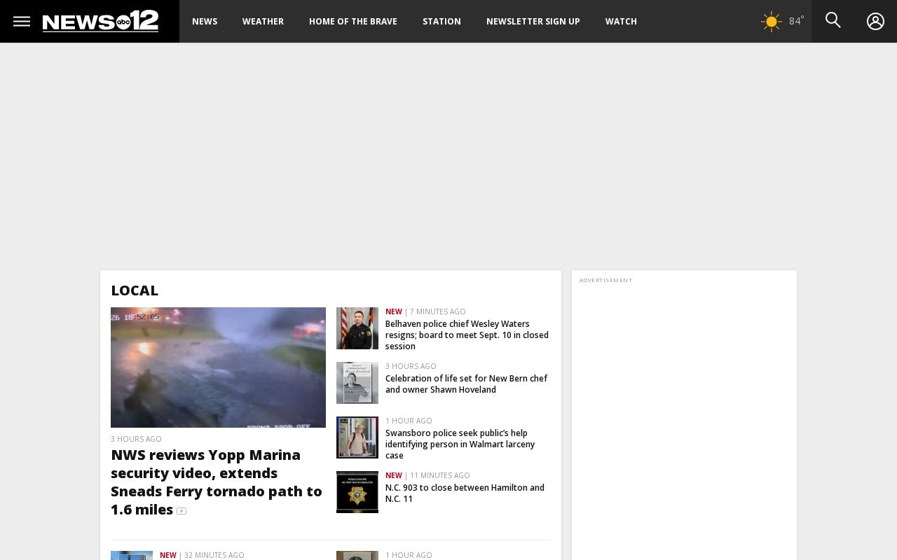 WCTI regional local news page covering eastern North Carolina